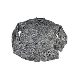Cody James Western Apparel White Black Paisley Shirt Men's 3X Cowboy Snap Up